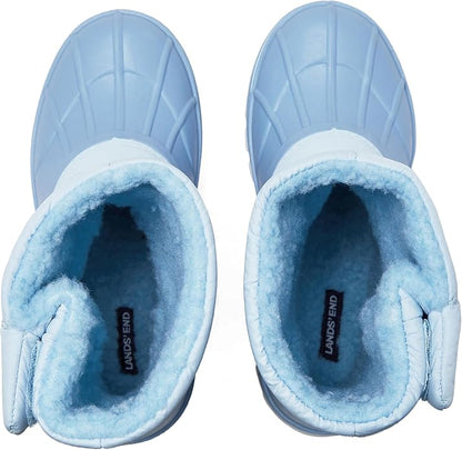 Waterproof Kids' Snow Boots – Insulated, Fleece-Lined Winter Boots for Toddlers, Girls & Boys, Light Blue, Size 7 Big Kid