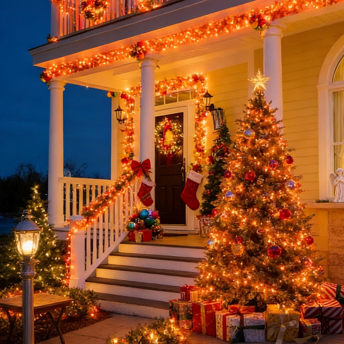 2-Pack Orange Thanksgiving String Lights – 63.8 FT, 300-Count, Connectable Fall Mini Lights