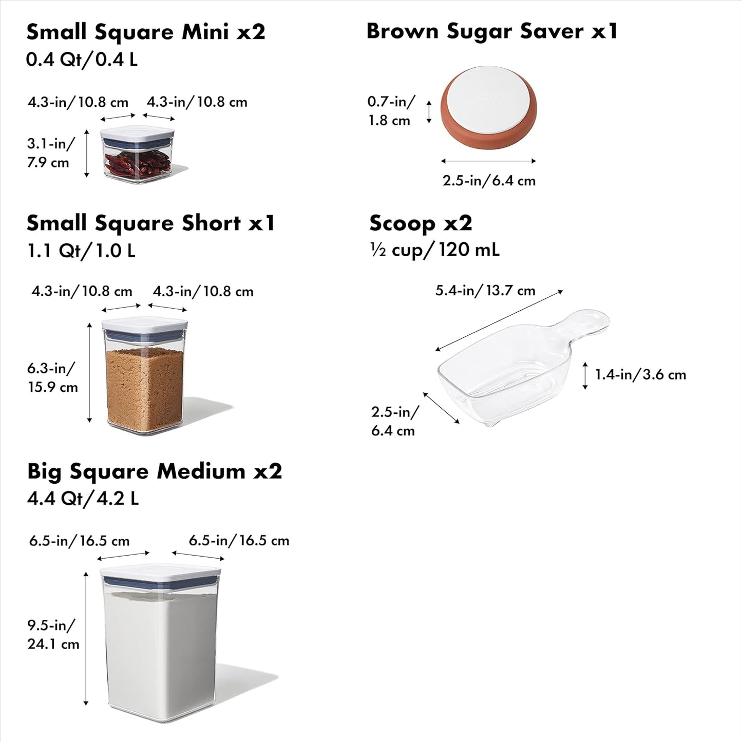 Good Grips 8-Piece Baking Storage Container Set