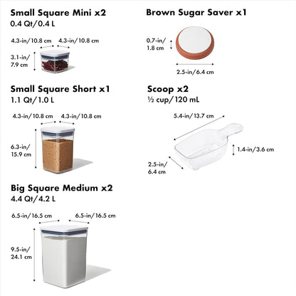 Good Grips 8-Piece Baking Storage Container Set