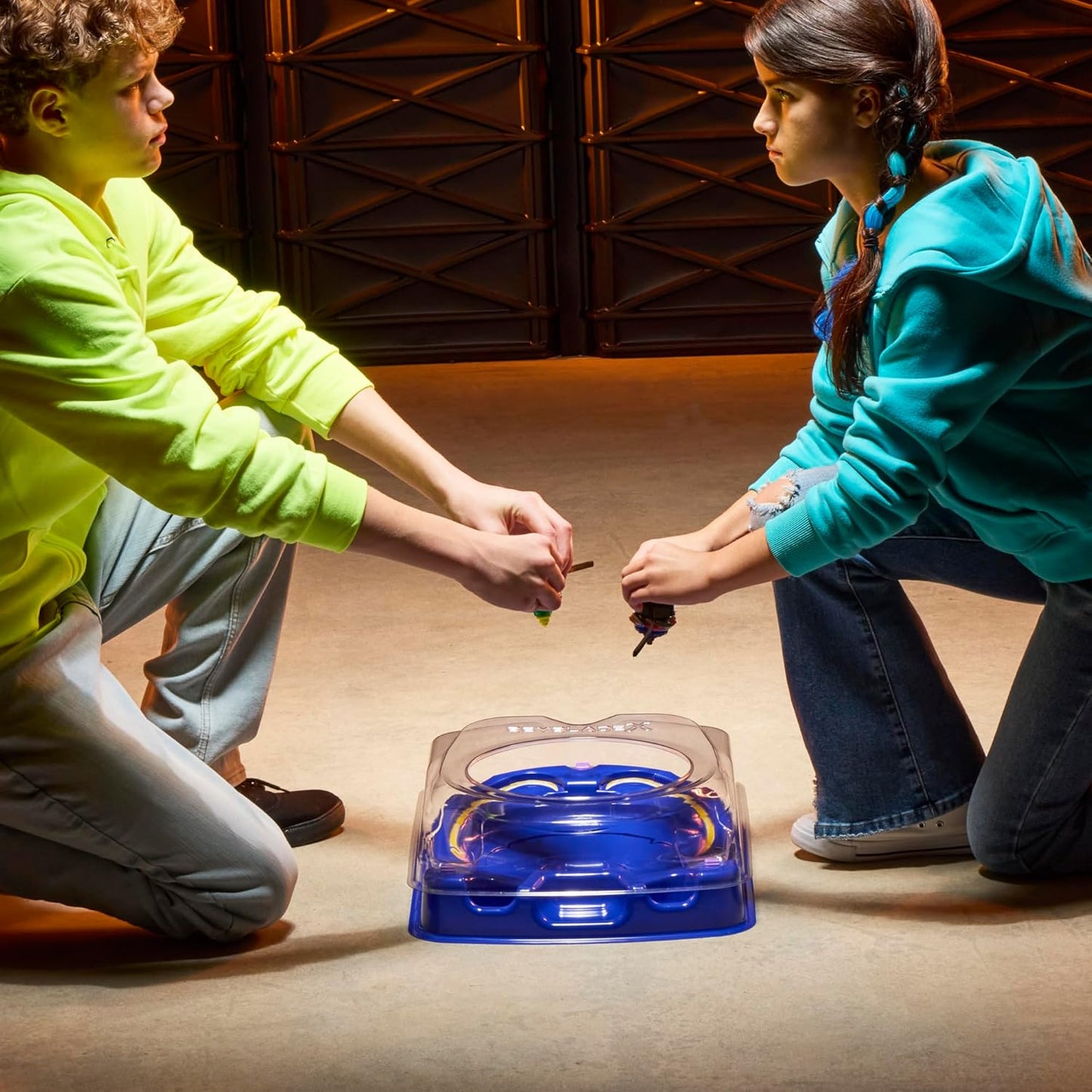 Beyblade X Drop Attack Set: Beystadium, 2 Tops & Launchers - Ages 8+