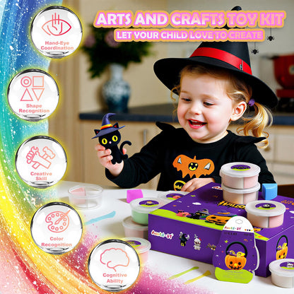 DIY Halloween Modeling Clay Craft Kit for Kids – Creative Art Activity & Holiday Decoration Set