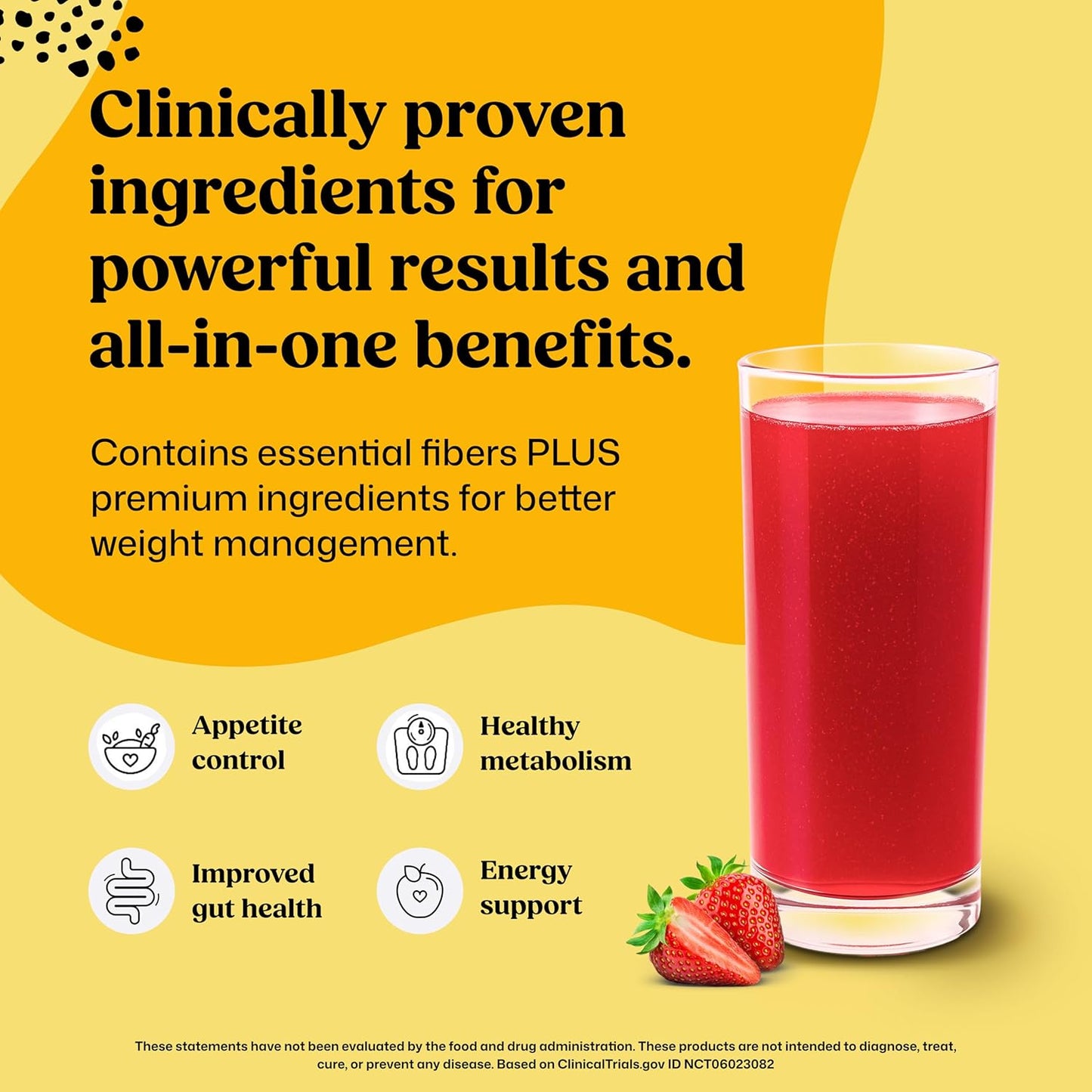 Colon Broom Psyllium Fiber Drink – Weight Management & Gut Health (Strawberry, 100 Servings)