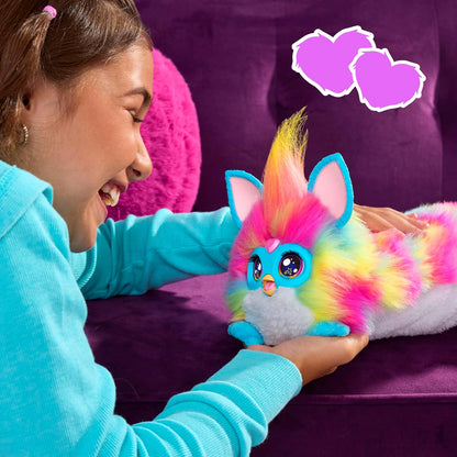 Interactive Rainbow Plush Toy: 32-Inch Snuggly with Music, Lights, Motion & Games - Ages 6+!