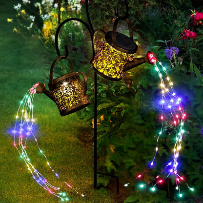 Solar Watering Can Lights Outdoor with 8 Multi-Color Changing Modes
