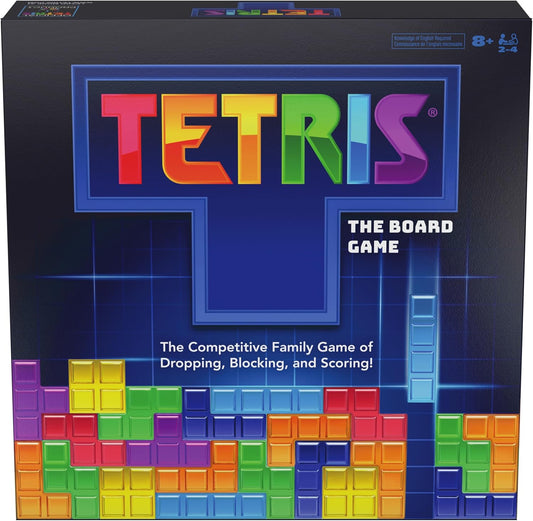 Tetris Board Game: Classic Puzzle Challenge for 2-4 Players, Ages 8 & Up - Perfect Stocking Stuffer
