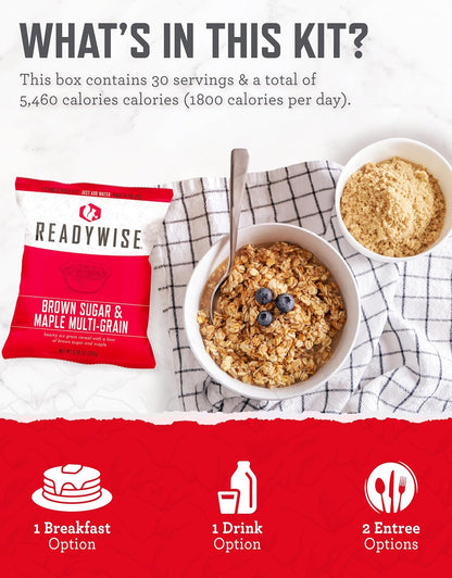 72-Hour Emergency Food Supply – 30-Serving Freeze-Dried Survival Kit (25-Year Shelf Life)