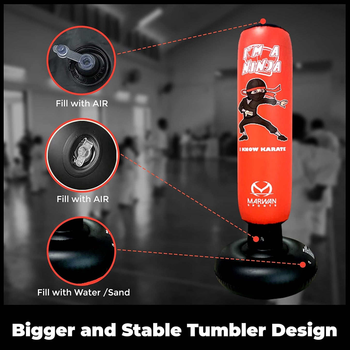 Kids Punching Bag Set Inflatable