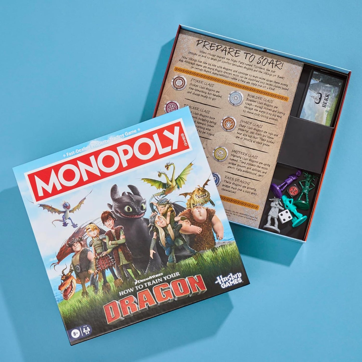 Monopoly: How to Train Your Dragon Edition | Ages 8+, 2-4 Players, 45 Minutes - Fun for All Ages!