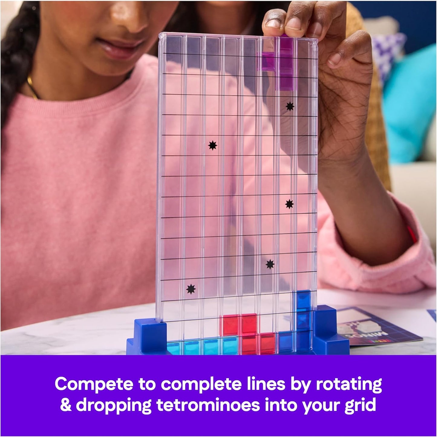 Tetris Board Game: Classic Puzzle Challenge for 2-4 Players, Ages 8 & Up - Perfect Stocking Stuffer