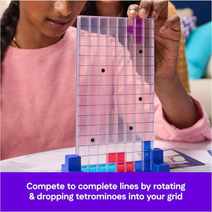 Tetris Board Game: Classic Puzzle Challenge for 2-4 Players, Ages 8 & Up - Perfect Stocking Stuffer