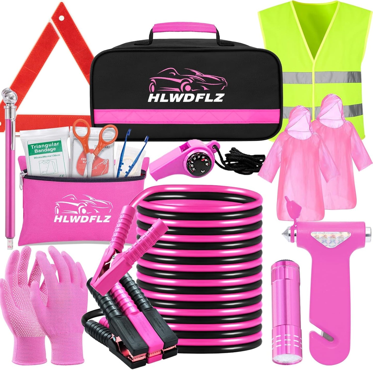 Car Roadside Emergency Kit – 17-Piece Winter Travel Safety & Assistance Set for Men, Women & Teens