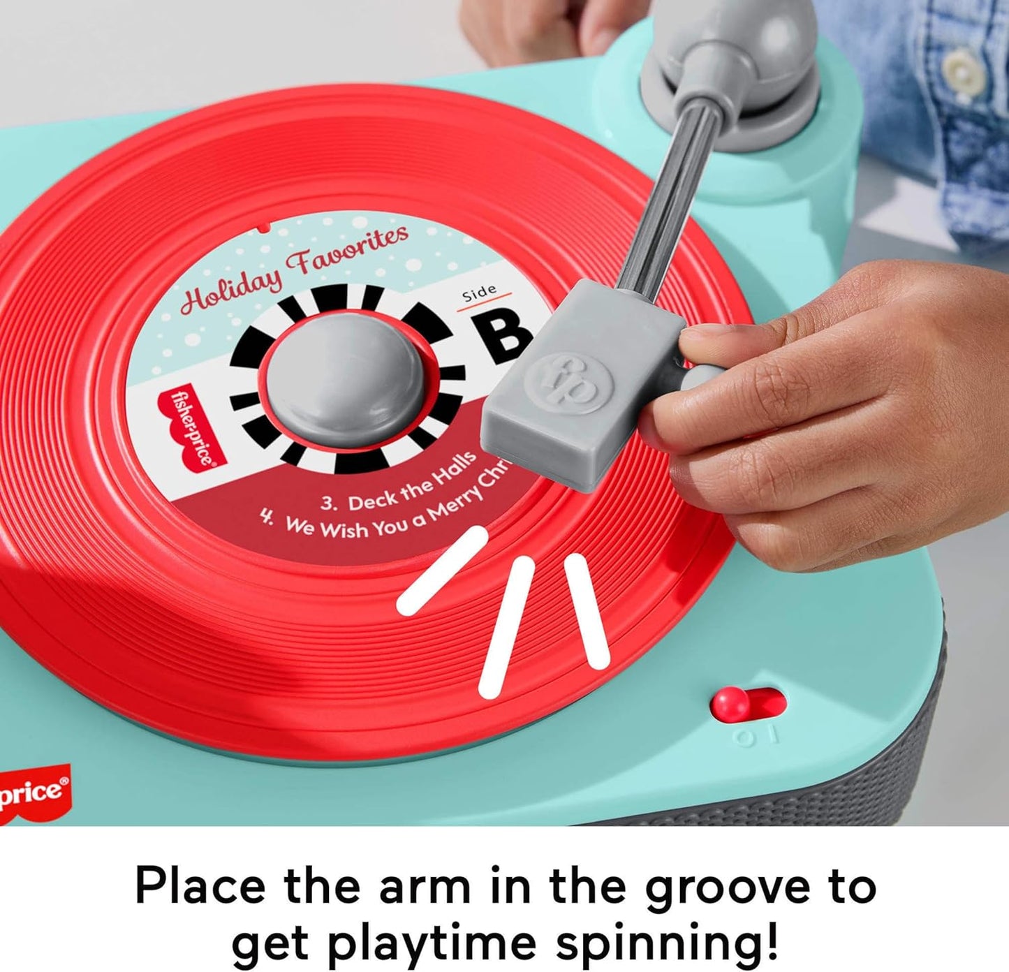 Rockin’ Record Player Toy – Pretend Turntable with 6 Albums + Holiday Bonus (Ages 3+)