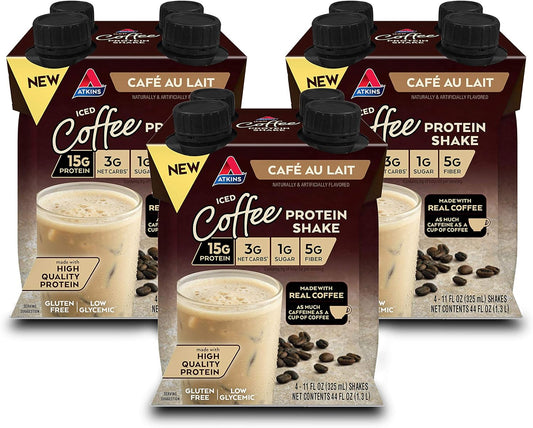 Iced Coffee Flavored High Protein Shake, Keto Friendly, Gluten Free (12 Count)