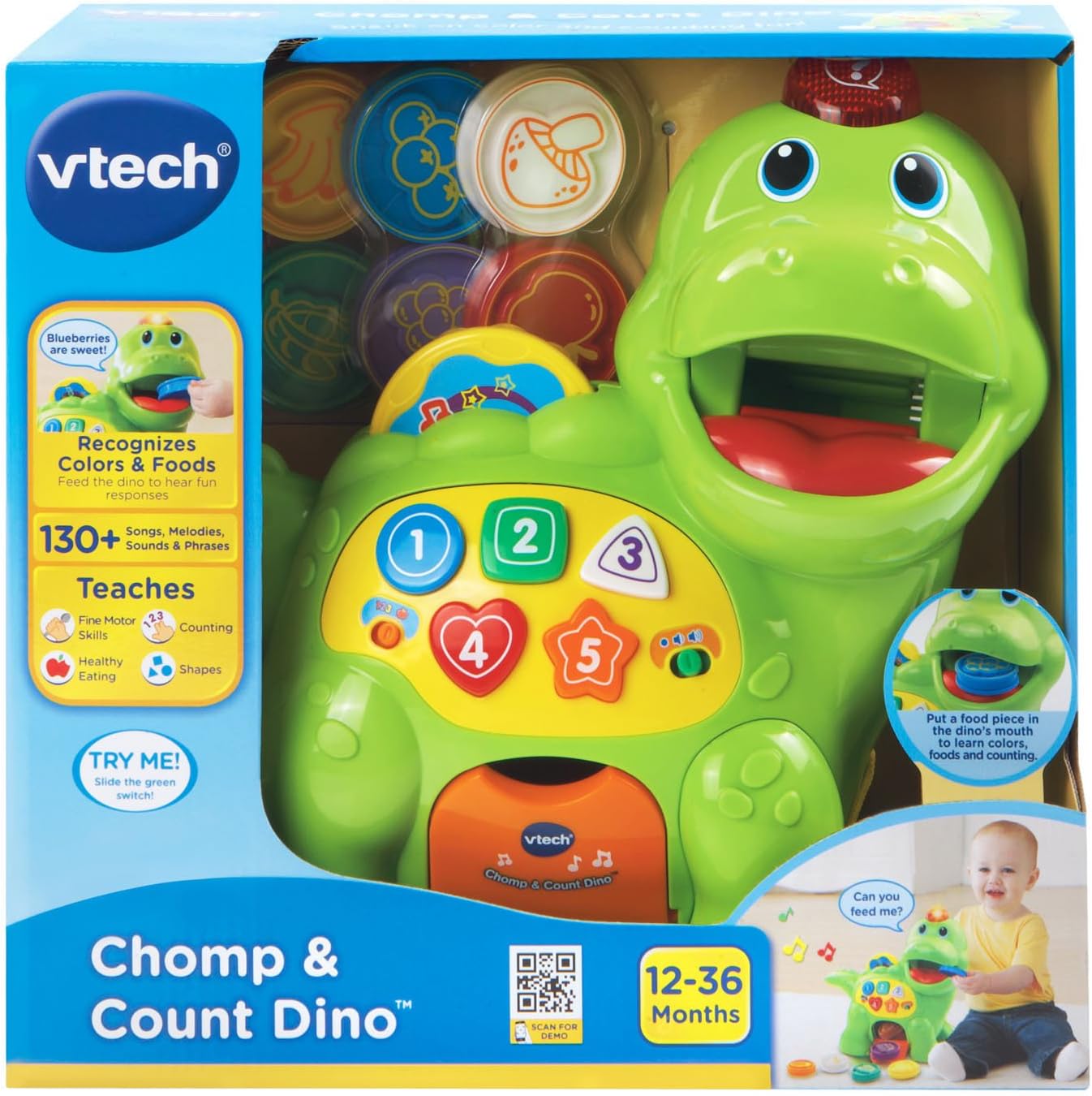 Chomp and Count Dino - Green