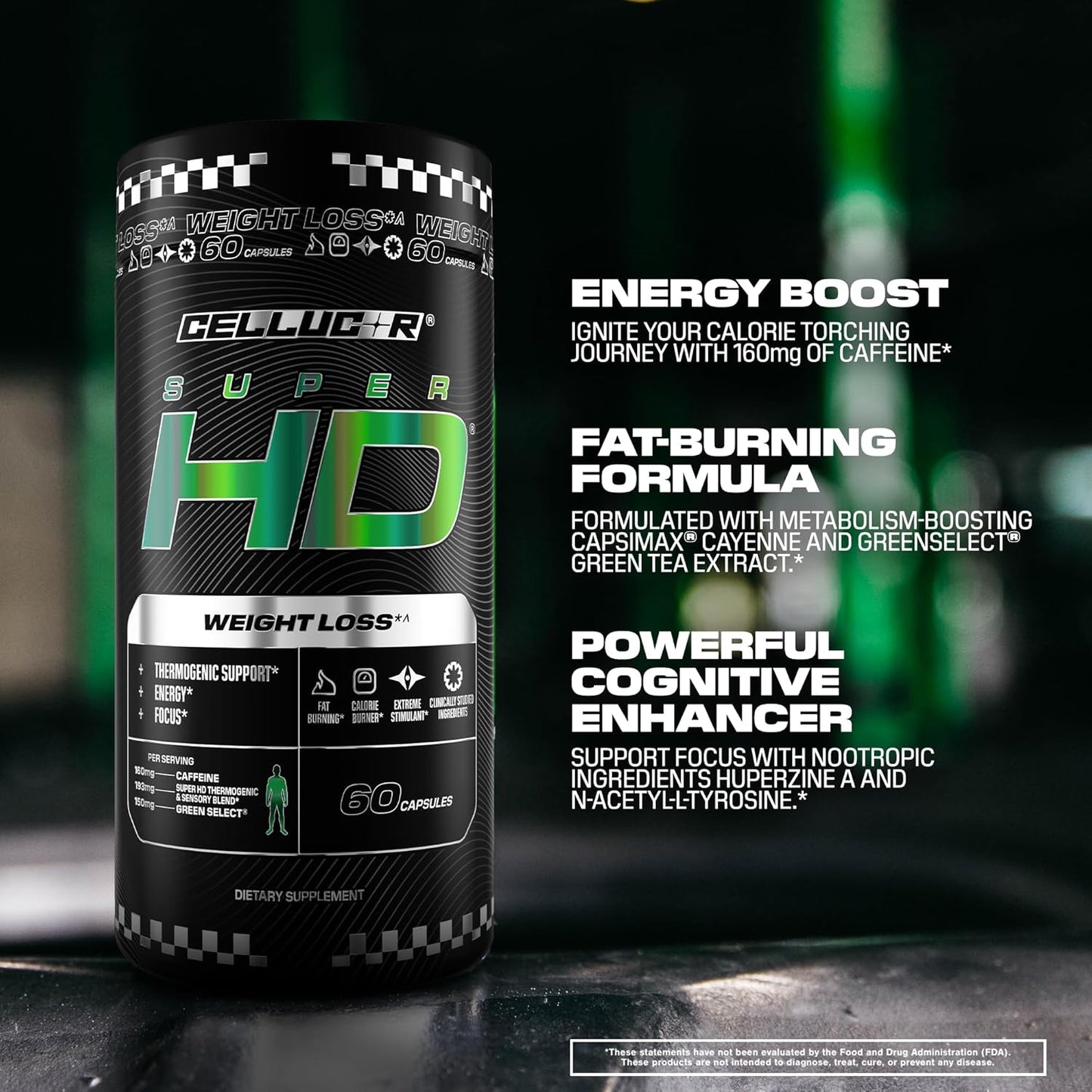 Thermogenic Fat Burner Capsules – Appetite & Energy Support with Green Tea (60 Count) (Packaging May Vary)