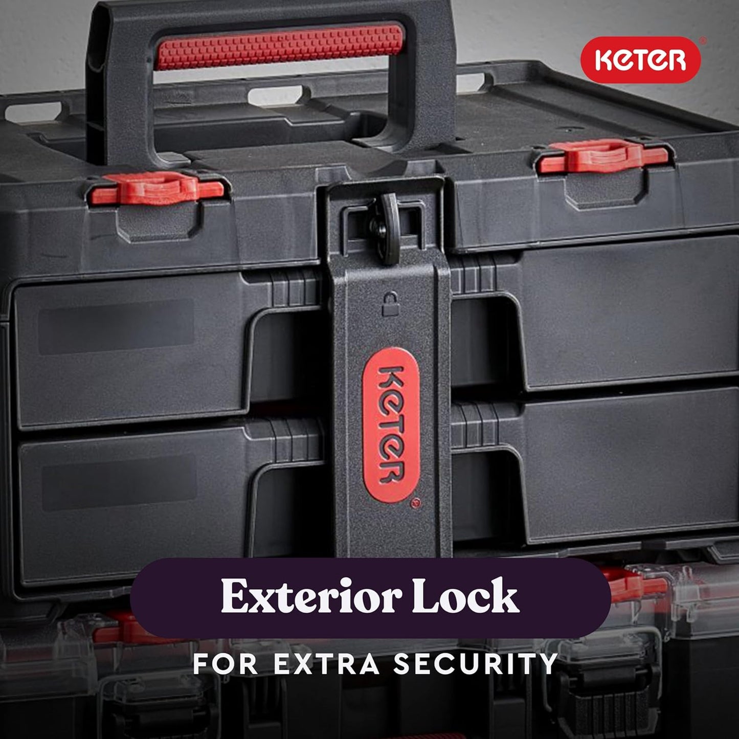 Stack-n-Roll Drawer Tool Box for Small Parts and Power Tool Accessories