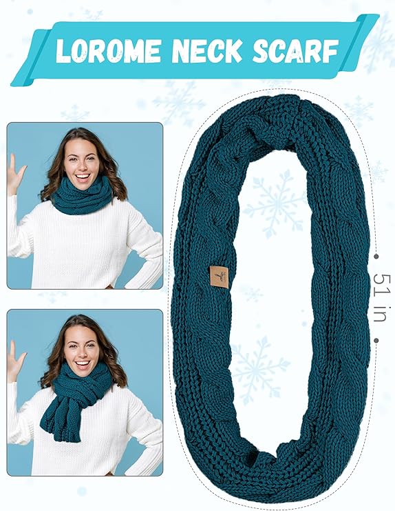 Women’s Winter Beanie, Scarf, Touchscreen Gloves & Ear Warmer Set – Warm Knit Gift