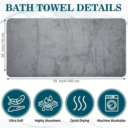 10-Piece Microfiber Coral Velvet Towel Set – Highly Absorbent for Bath, Beach, and Travel