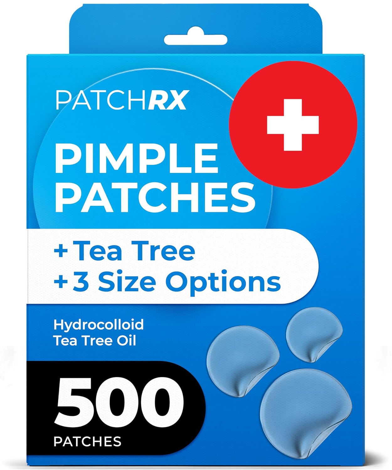 Hydrocolloid Pimple Patches for Face – Acne Spot Stickers with Tea Tree Oil (500 Patches)