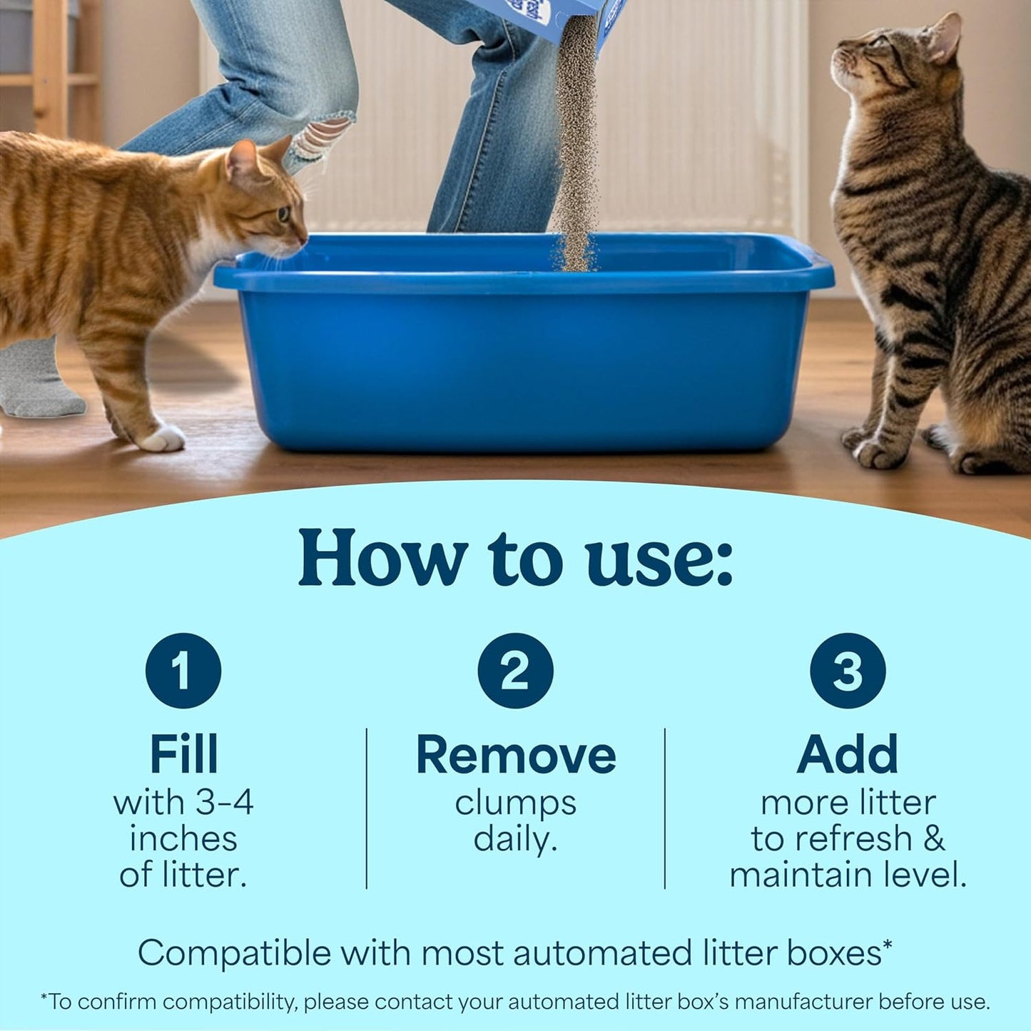 Advanced Odor Shield Lightweight Clumping Cat Litter – Gain Scent with Febreze & Ammonia Block, 18.5 lb (2 Pack)
