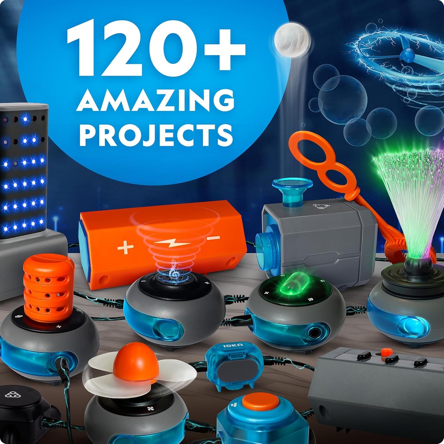 National Geographic Circuit Maker Kit – STEM Electronics Set with 120 Circuit Projects for Kids