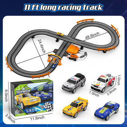 Slot Car Race Track Sets for Boys with 2 High-Speed Slot Cars, Battery or Electric Car Track
