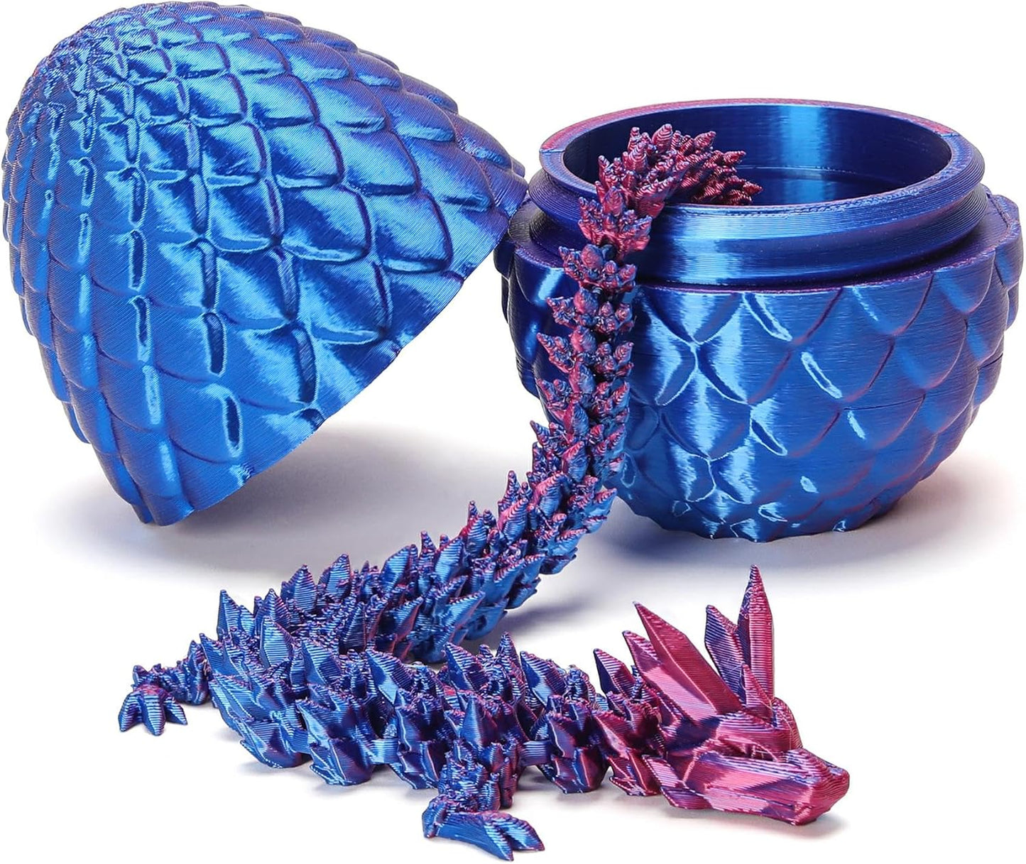 3D Printed Dragon Surprise Egg – Dinosaur Fidget Toy Gift for Kids, Birthdays & Holidays – Purple