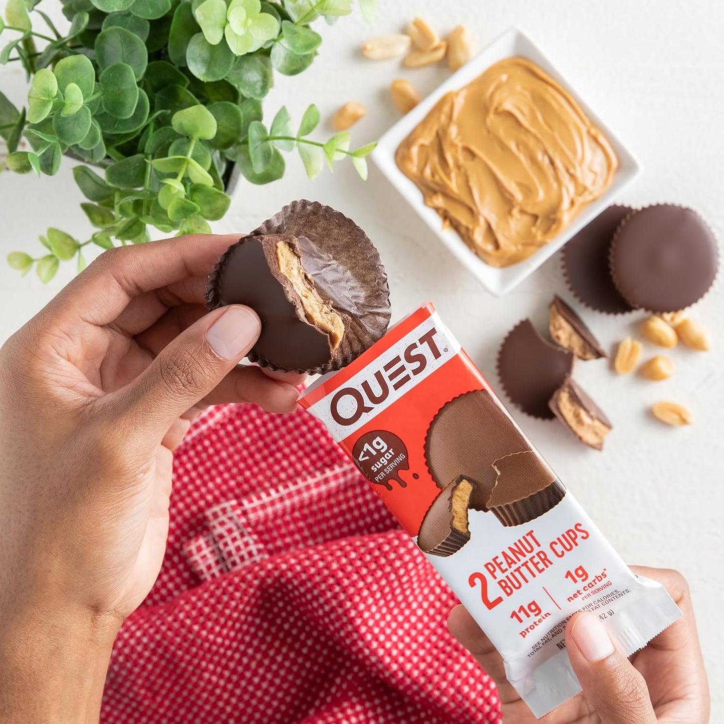 Quest Peanut Butter Cups – 11g Protein, 1g Sugar, Keto Friendly – 12 Count