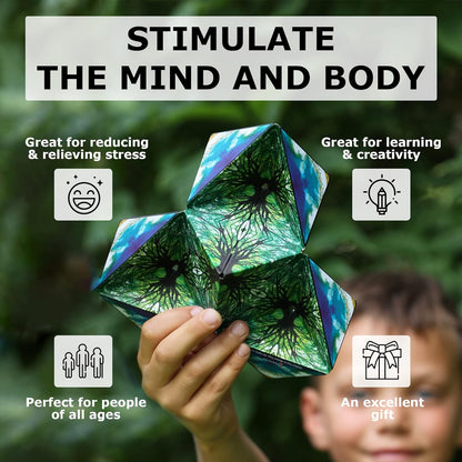 Shape Shifting Box: Award-Winning Fidget Toy with 36 Magnets - Transforms into 70+ Shapes, Sensory Gift for All Ages!