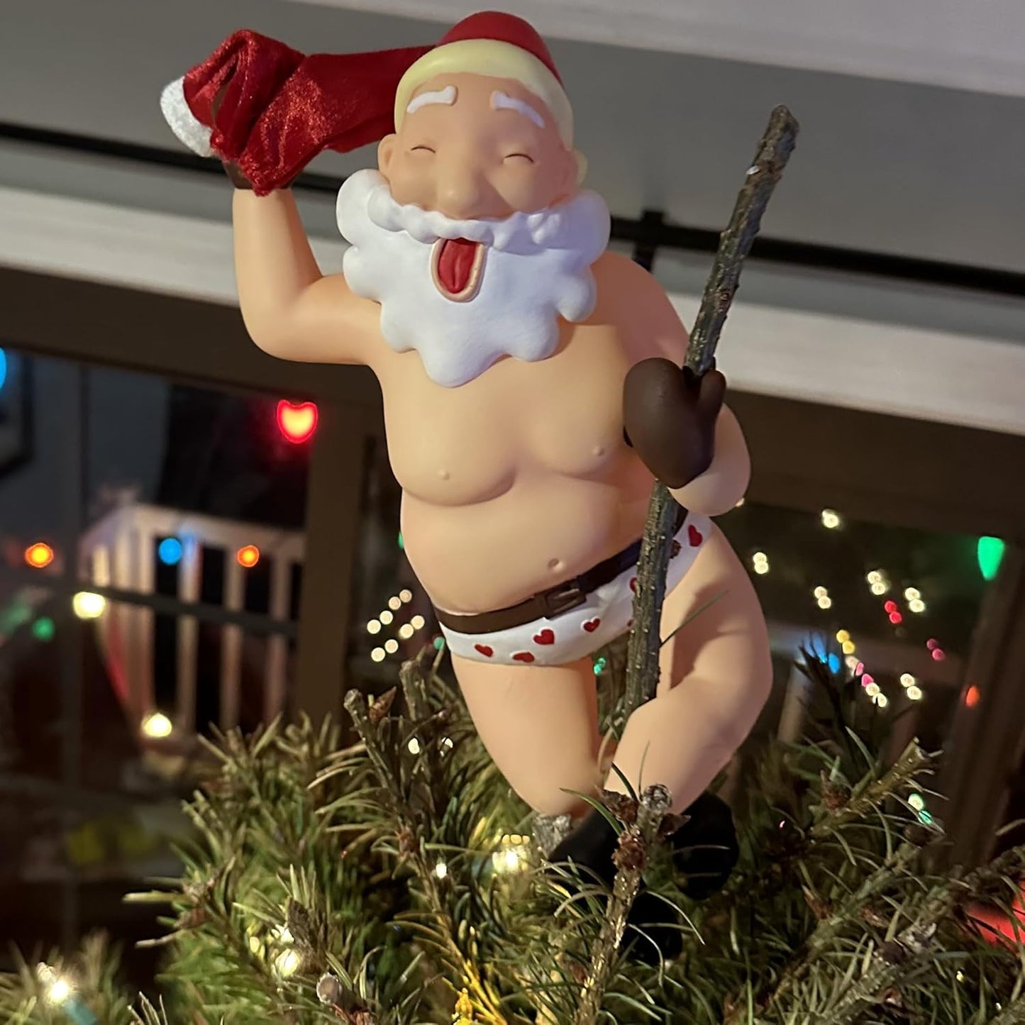 Stripping Santa Funny Stripper Christmas Tree Topper