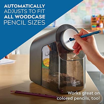 Heavy Duty Electric Pencil Sharpener for School, Black