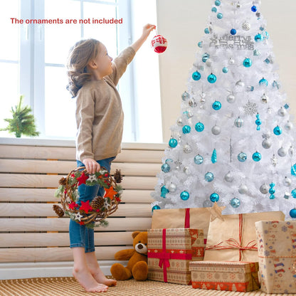 7ft Artificial PVC Christmas Tree with Stand - White