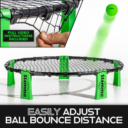 Slammo Outdoor Game Set – Fun Holiday Gift for Kids, Teens, and Family (Includes 3 Balls, Carrying Case, and Rules)