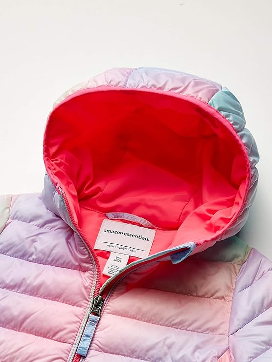 Girls’ & Toddlers’ Lightweight Water-Resistant Packable Hooded Puffer Jacket