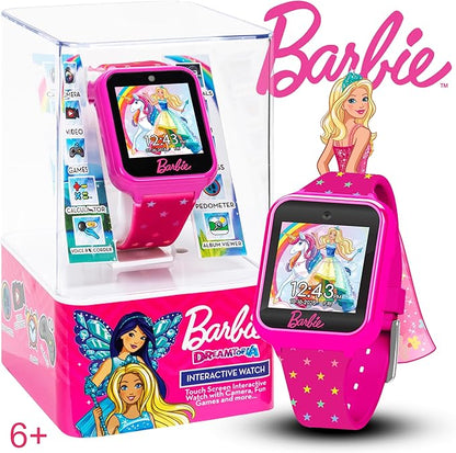 Barbie Kids Smart Watch - Touchscreen, Games, Selfie Camera, Step Tracker, Silicone Strap (Fits 5.5" to 8.5" Wrists)