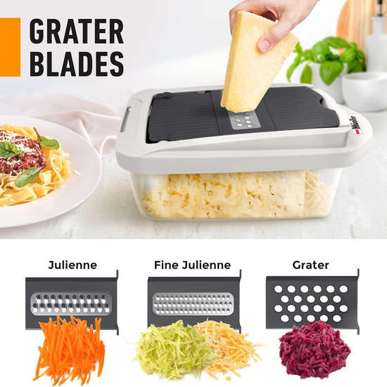 10-in-1, 8 Blade Vegetable Chopper, Onion Mincer, Cutter, Dicer, Egg Slicer with Container