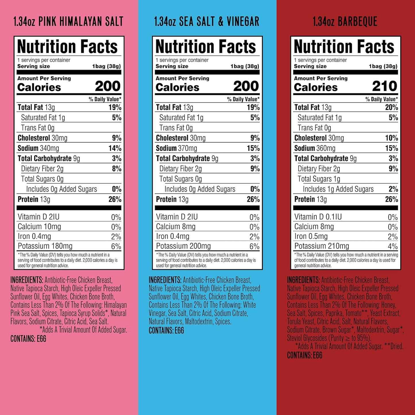 Protein Chips Variety Pack – High Protein, Low Carb Keto Snacks – Gluten-Free, Made with Real Ingredients – 1.34 oz Bags (Pack of 12)