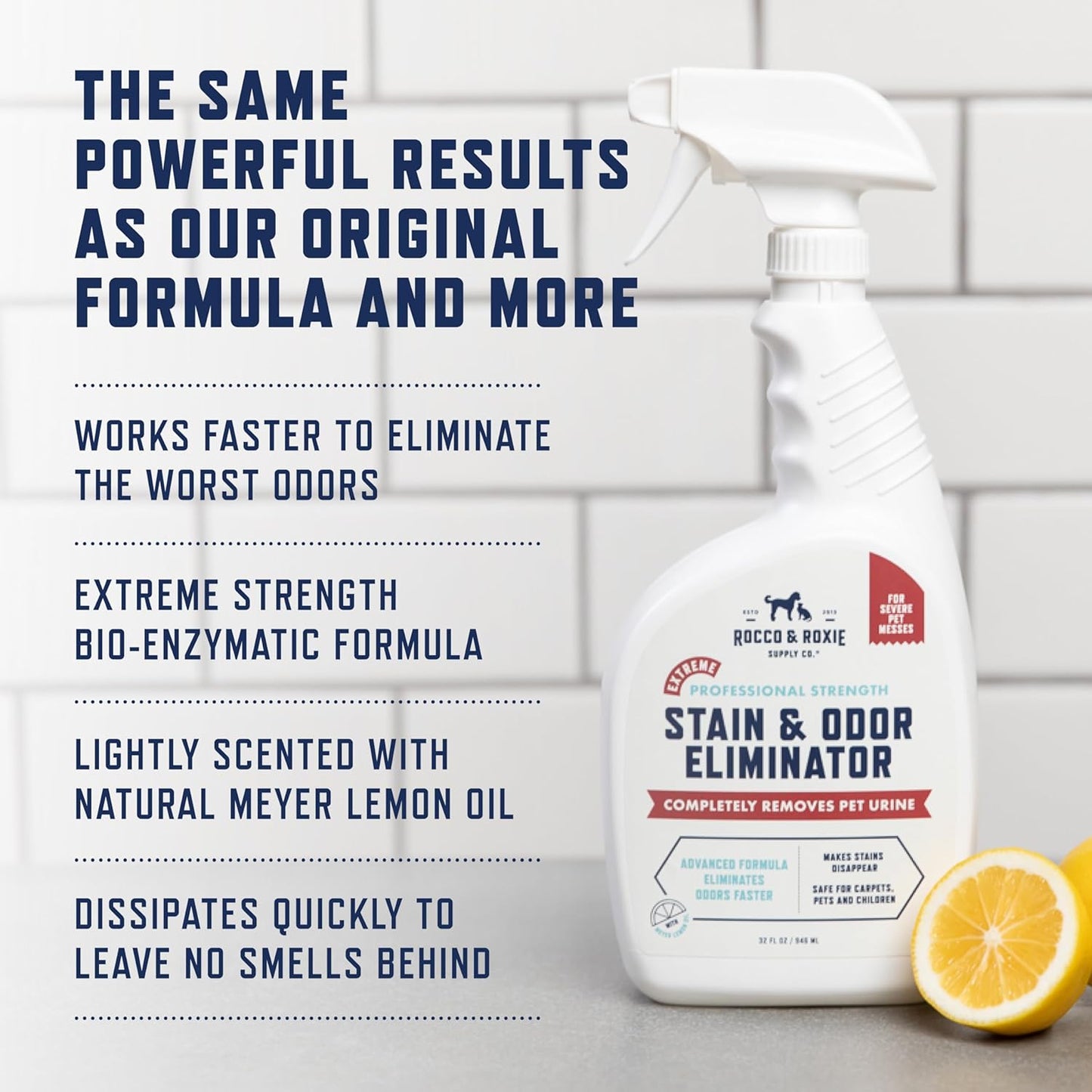 Extreme Pet Stain & Odor Eliminator – Enzyme Cleaner Spray for Dog & Cat Urine, Carpet & Home Cleaning