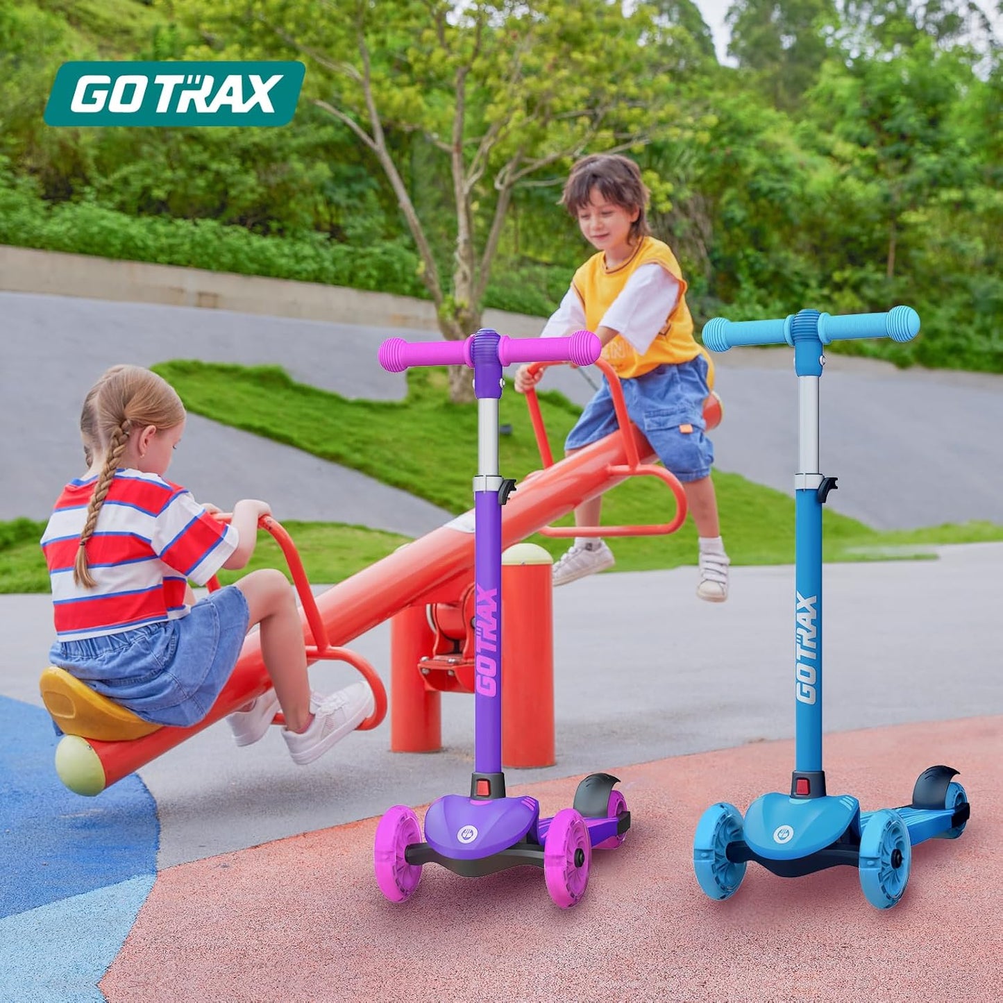 Kids Kick Scooter – LED Wheels, 3-Height Adjustable Handlebar & Anti-Slip Deck (Ages 2–8)