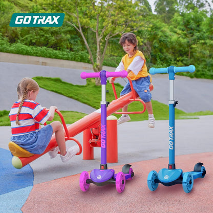 Kids Kick Scooter – LED Wheels, 3-Height Adjustable Handlebar & Anti-Slip Deck (Ages 2–8)