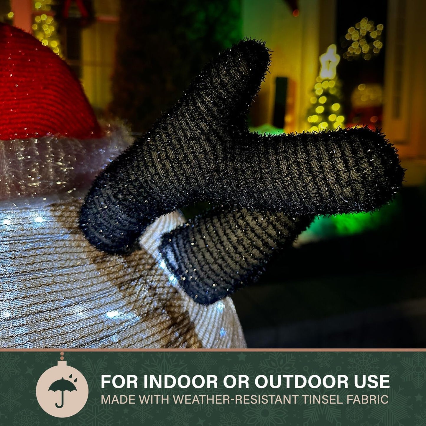 4-Ft. Prelit Collapsible Tinsel Reindeer with LED Lights