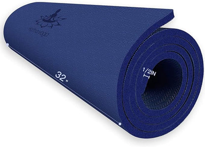 Extra Thick TPE Yoga Mat - 1/2 Inch, Eco-Friendly, SGS Certified, Anti-Tear Bolster