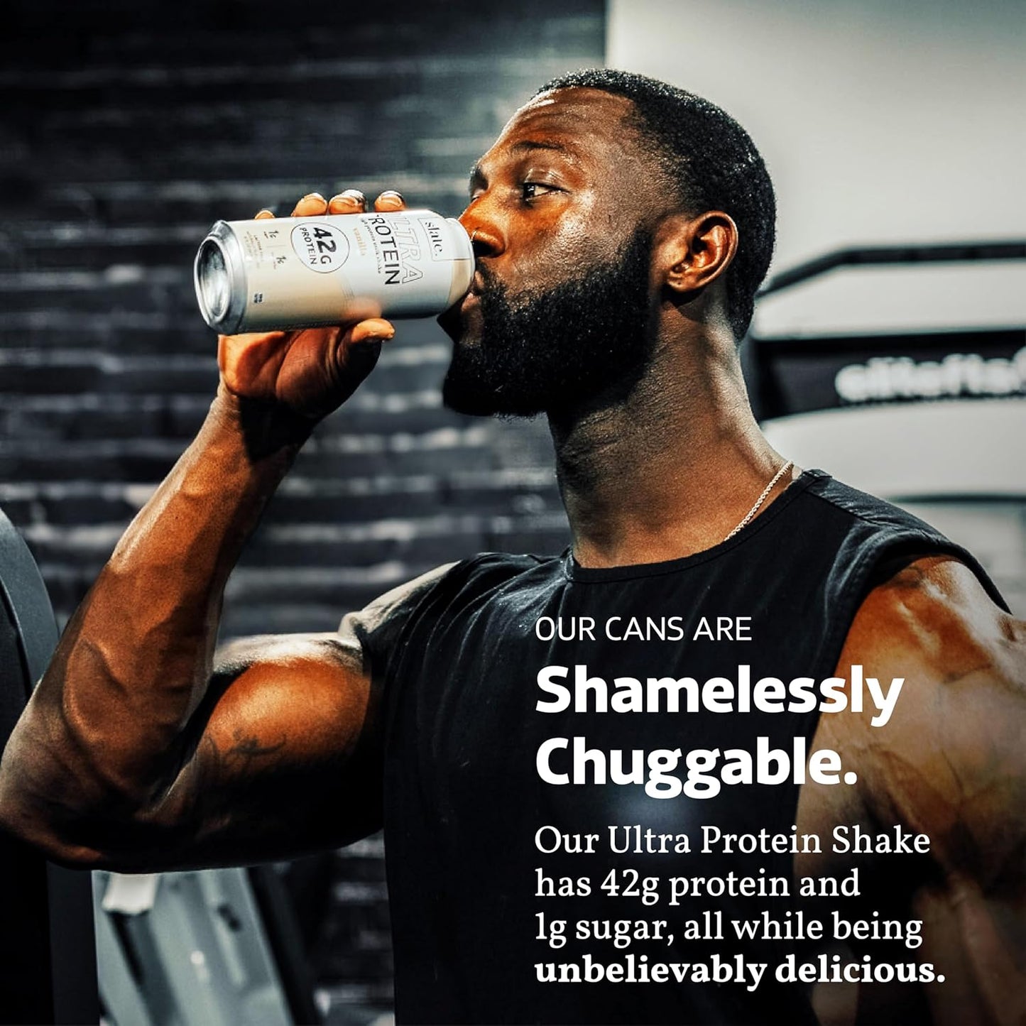 Ultra Protein Shake – Vanilla – 42g Protein, 1g Sugar, 180 Calories, 1g Net Carbs – Lactose Free, No Added Sugar – 15 fl oz (12 Cans)