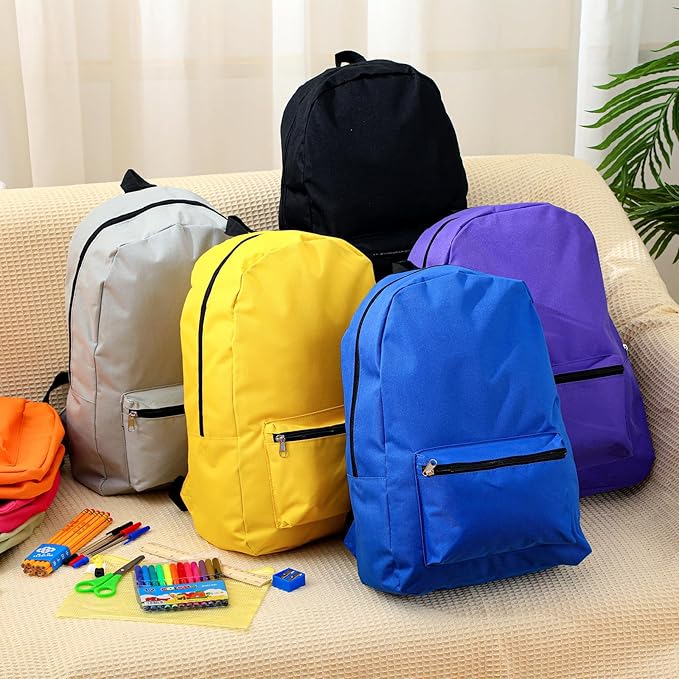 12-Pack 17" Backpacks with 144 School Supplies Kits for All Grades