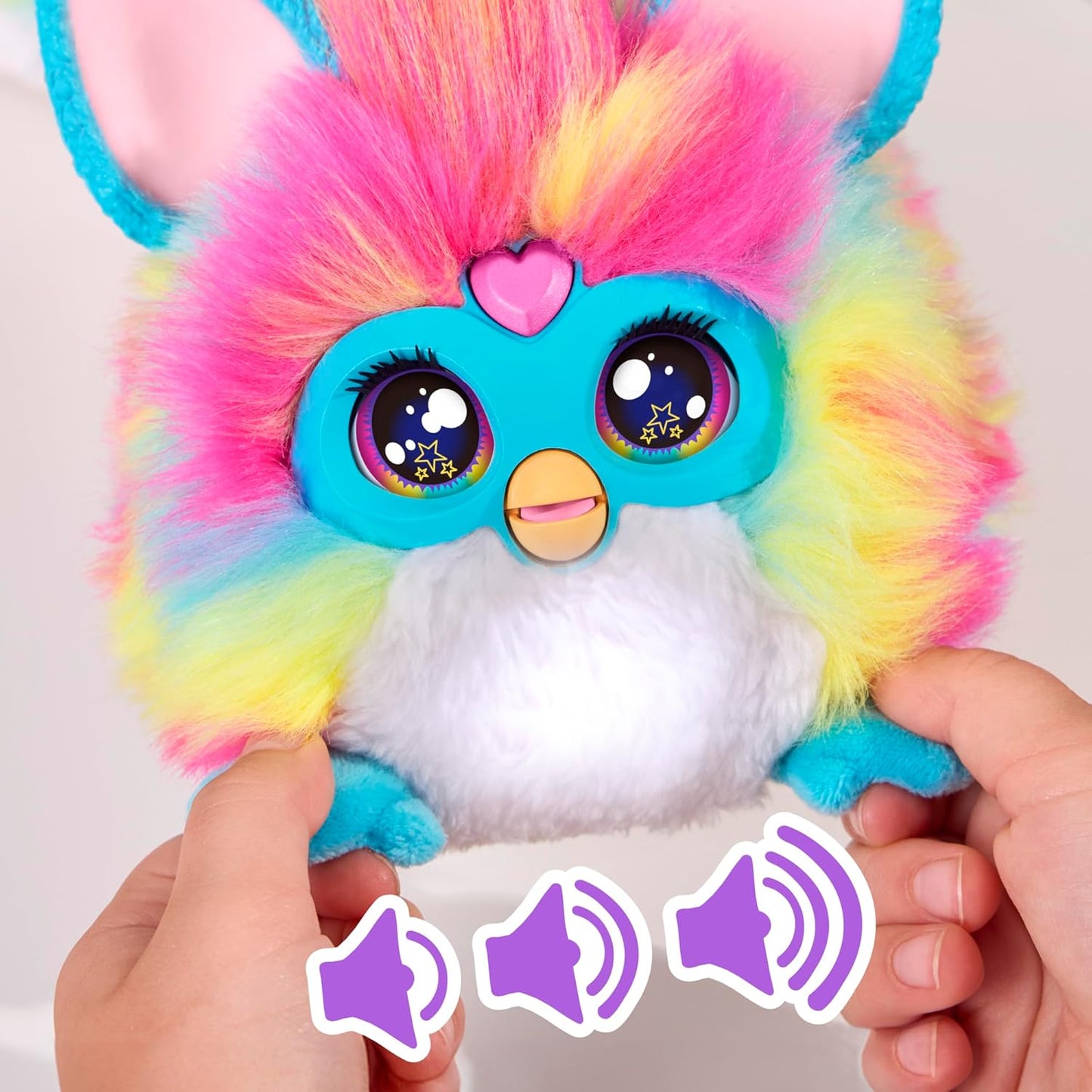 Interactive Rainbow Plush Toy: 32-Inch Snuggly with Music, Lights, Motion & Games - Ages 6+!
