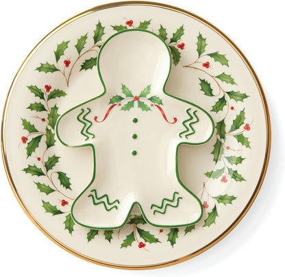 Holiday Gingerbread Man 8-Inch Porcelain Plate - Service for 1