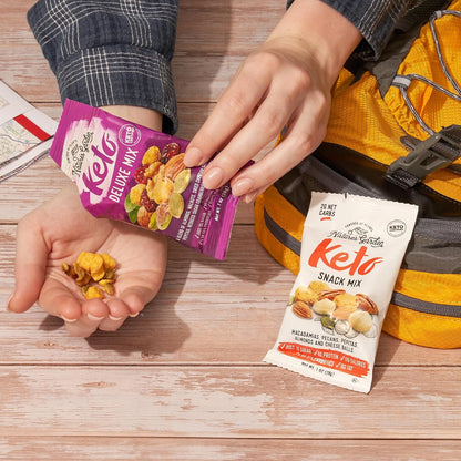 Keto Snack Variety Pack – Mixes, Nuts, Probiotic Cheese Balls, Gluten-Free (18 Individual Servings)