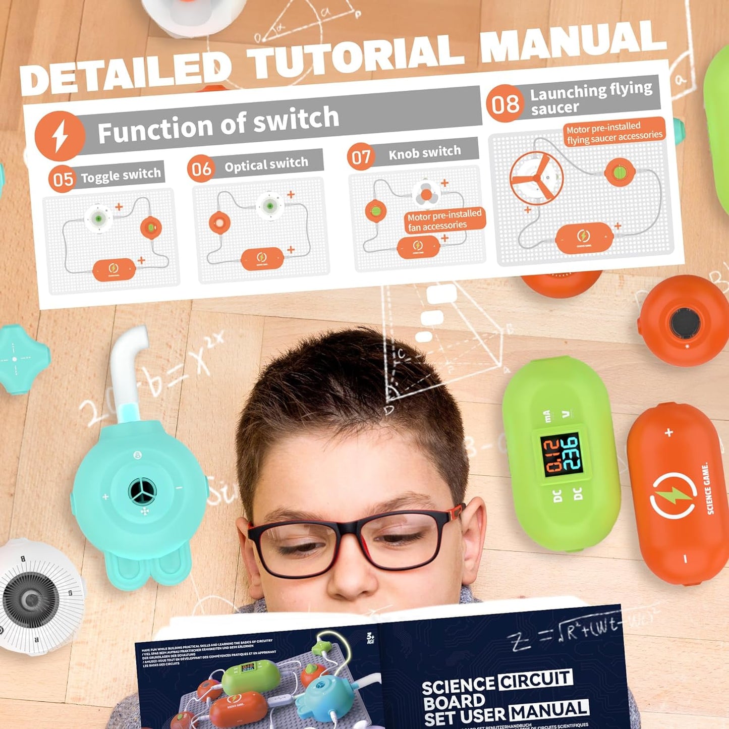 Kids’ STEM Electronics Kit – 35-Part Circuit Set with 420+ Projects (Ages 3–12)
