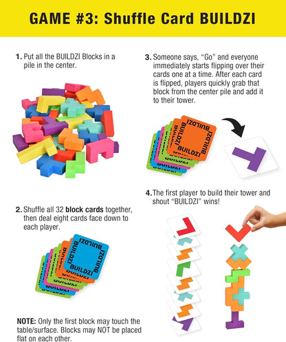 Fast Stacking Block Game: Family Fun for 2-4 Players